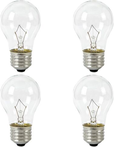 Appliance Oven Light Bulb 40W A15 E26 Lava Lamp Bulb,4 Pack | Resistant to 500 Degrees, Incandescent, E26 Medium Base. Ideal for Oven, Fridge, Microwave, Range Hood, Lava lamp Bulb in Saudi Arabia