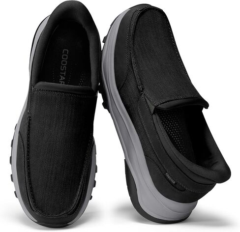 Slip On Shoes for Men Orthopedic Walking Loafers with Arch Support Canvas Shoe Casual in Kuwait