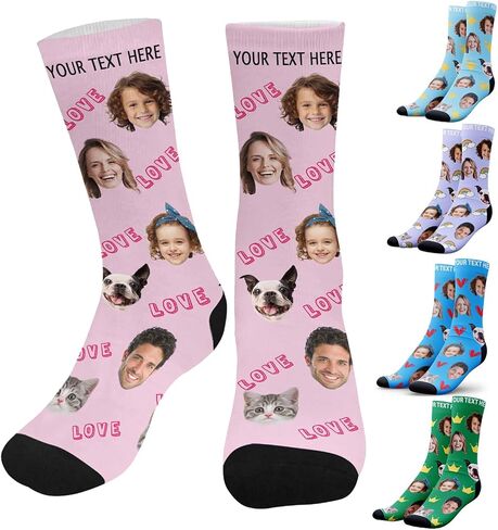 Artsadd Custom Face Socks, Personalized Socks with Photo Custom Socks with Faces in Kuwait