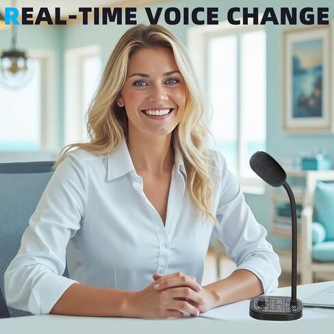 تغيير الصوت المحمول ، تسجيل ألعاب Microphone Microphone Microphone مع 16 مؤثرات صوتية ، Mini البث المباشر مرنك لجهاز الكمبيوتر المحمول PS4 PS5 Xbox One in Kuwait