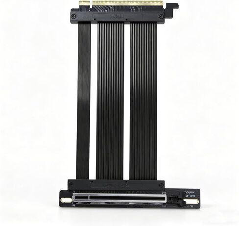 PCIE X16 Gen4 Riser Cable PCIe 4.0 مع قوس التثبيت العمودي GPU لـ RTX4080 ، RTX4090 (أبيض) in Kuwait