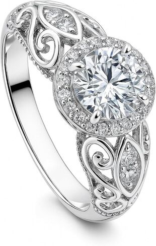 BERRICLE Sterling Silver CZ Solitaire Wedding Engagement Promise Rings for Her, Round Cubic Zirconia Ring for Women in Saudi Arabia