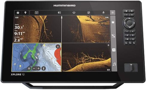 Humminbird XPLORE 12 GPS Fish Finder with Transducer, MEGA Side Imaging+ & HD Touchscreen Display in Kuwait