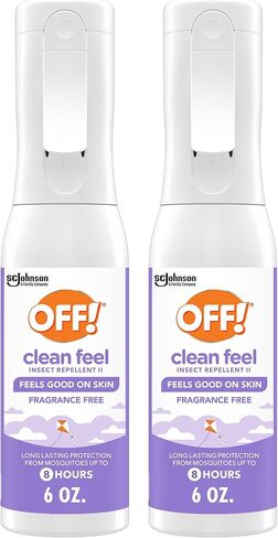 OFF! Clean Feel Insect Repellent Misting Spray, Fragrance-Free Bug Spray for Lasting Protection from Mosquitoes, 6 oz in Kuwait