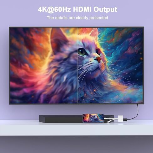 [Apple MFI Certified] محول كبل Lightning إلى HDMI لـ iPhone إلى HDTV ، موصل شاشة مزامنة محول AV الرقمي 1080p متوافق مع iPhone 14 13 12 11 Pro Max XR X 8 7 إلى جهاز العرض التلفزيوني in Kuwait