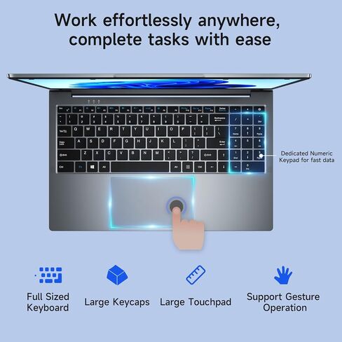 Bmax 14 inch Laptop Computer, 8GB RAM/256GB SSD, FHD IPS Display, Intel N5000 Processor Up to 2.7GHz, 2.4/5G WiFi, BT 5.0, Long Lasting Battery Portatile Notebook, Mini HDMI USB 3.0 Slim Silver Laptop in Saudi Arabia