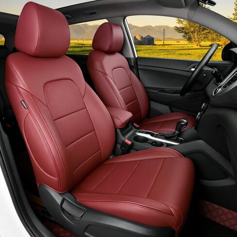 HKZ Tucson Car Seat Covers Custom Fit for 2022 2023 2024 2025 Hyundai Tucson Hybrid & PHEV (Blue,SEL,Limited),5-Seats Full Set,Leather Seat Protector(Black) in Kuwait