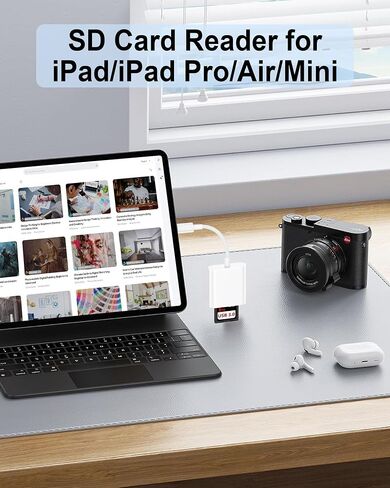 SD Card Reader Type C for iPhone 16e/16Pro/15Pro Max, MacBook, iPad Pro, USB C Micro SD Card Reader Dual Slot 3.0 High Speed Trail Camera Memory Card Adapter for Android Samsung S25, Plug and Play in Kuwait