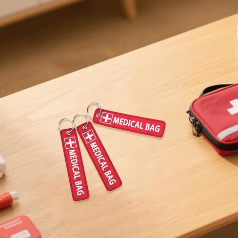 2 Pack Medical Alert Bag Tags, Emergency Medical Equipment Luggage Tags for CPAP Respiratory Equipment, Diabetes, Allergy - Everyday Home and Travel Medical Device Luggage Tag in Saudi Arabia