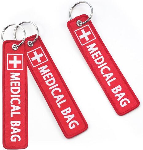2 Pack Medical Alert Bag Tags, Emergency Medical Equipment Luggage Tags for CPAP Respiratory Equipment, Diabetes, Allergy - Everyday Home and Travel Medical Device Luggage Tag in Saudi Arabia