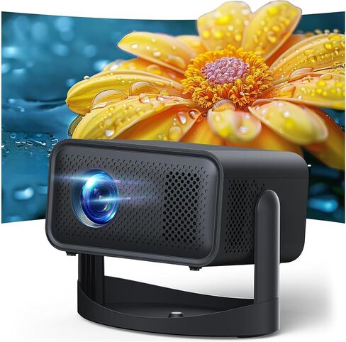جهاز عرض مع WiFi و Bluetooth ، دعم 1080p Projector 4K مع جهاز عرض أفلام محمولة من Keystone الرأسية التلقائي ، متوافق مع الهاتف/الكمبيوتر المحمول/عصا التلفزيون in Kuwait