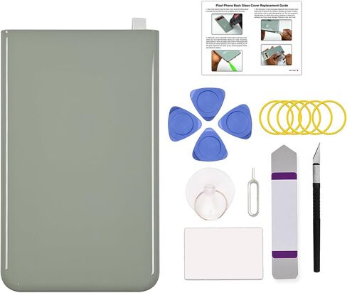 GREEN FUSION Compatible with Pixel 8 Pro Upper Back Glass Replacement, Top Rear Glass Cover for Pixel 8 Pro (Top Section), Includes Repair Tools & Instruction, Obsidian in Kuwait