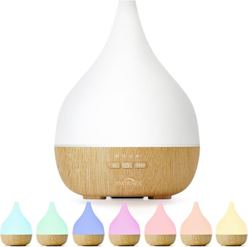 Essential Oil Diffuser with Fabric Cover, SNOWSEN 120ml Aromatherapy Diffuser with 8 LED Color Changing Lights & Night Lamp, Auto Off Function, Cool Mist Humidifier for Essential Oils for Home in Kuwait