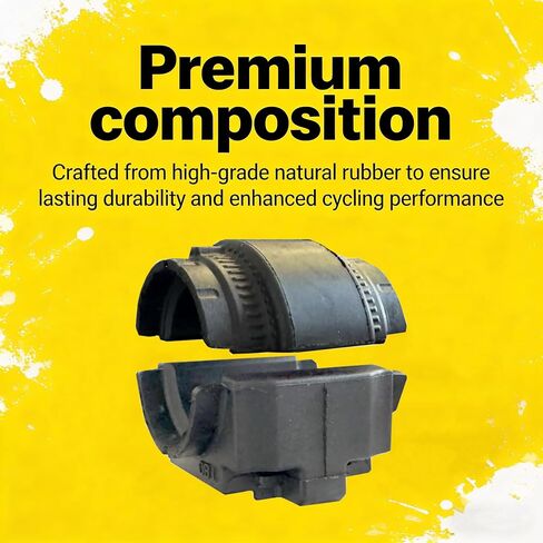 Generic Front Stabilizer Bar Bushings Fit for 2016-2021 Civic - Durable Rubber, Black, Upper and Lower Parts, Pair Replacement Recommended in Kuwait