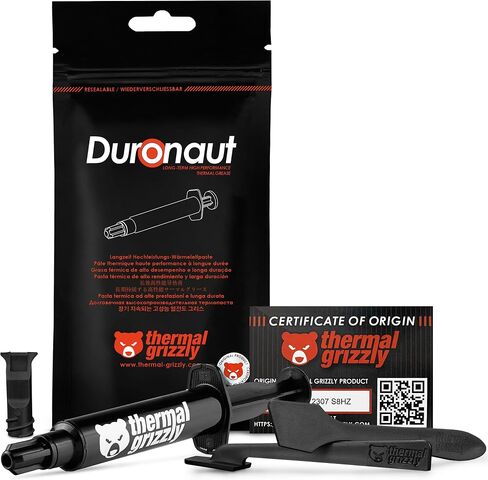 Thermal Grizzly - Duronaut - 6 Gram - Enhanced Durability & High Performance Thermal Paste - for Maximum Thermal Conductivity While Overclocking CPU/GPU/PS4/PS5/Xbox in Kuwait