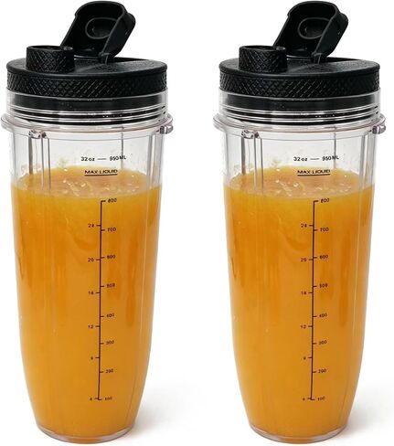 استبدال 24 أوقية كوب ، متوافق مع سلسلة Nutri Ninja Pro: BL450 30/BL 456 30/BL455 30/BL451 30COMPATIBLE مع و 1500W NINJA DUO AUTO IQ Blender BL640 30/BL641 30/BL642/BL680 30 (1 ، 24oz Cup) in Kuwait