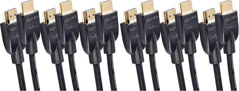 Amazon Basics High-Speed 4K Ultra HD HDMI 2.0 Cable/Cord, 6 feet, 1-Pack, Case of 84, 18 Gbps, 60 Hz, 2160p, 48 bit, Male-to-Male, Ethernet Ready, 3D, Black in Kuwait