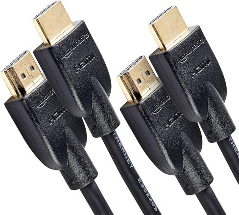 Amazon Basics High-Speed 4K Ultra HD HDMI 2.0 Cable/Cord, 6 feet, 1-Pack, Case of 84, 18 Gbps, 60 Hz, 2160p, 48 bit, Male-to-Male, Ethernet Ready, 3D, Black in Saudi Arabia