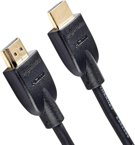 Amazon Basics High-Speed 4K Ultra HD HDMI 2.0 Cable/Cord, 6 feet, 1-Pack, Case of 84, 18 Gbps, 60 Hz, 2160p, 48 bit, Male-to-Male, Ethernet Ready, 3D, Black in Saudi Arabia