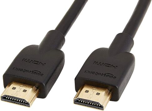 Amazon Basics High-Speed 4K Ultra HD HDMI 2.0 Cable/Cord, 6 feet, 1-Pack, Case of 84, 18 Gbps, 60 Hz, 2160p, 48 bit, Male-to-Male, Ethernet Ready, 3D, Black in Saudi Arabia