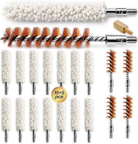 20 Pack Bore Brush/Bore Mop Kit,Gun Cleaning Brush for Shoutgun/Pistol/Rifle,Bore Cleaning Gun Maintenance in Saudi Arabia