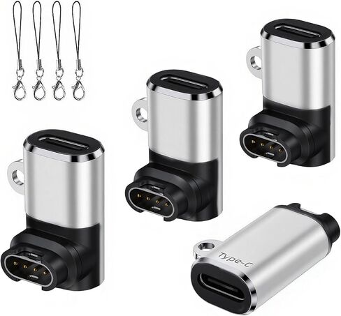 USB-C Charger Cable Adapter for Garmin Watch 4-Pack,Type C Garmin Charging Converter for Fenix 8 7 7S 7X 6 E,Forerunner 965 955 265 255 165 55,Instinct,Venu 3S 2 SQ,Vivoactive 5,Epix Pro in Kuwait