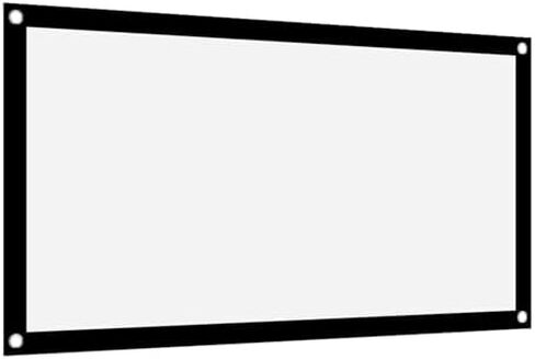 16:9 Projection Screen, Non Crease White Projector Screen, 16:9 Thicken Portable Non Crease Soft White Polyester Projector Curtain Projection Screen (40 inches) in Saudi Arabia