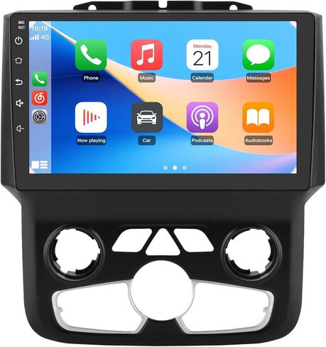 Car Radio Stereo for Dodge Ram 2013-2019 1500 2500 3500 Built in Carplay/Android Auto 9 inch Head Unit 2G RAM 64G ROM with DSP BT GPS FM WiFi Automatic AC in Kuwait