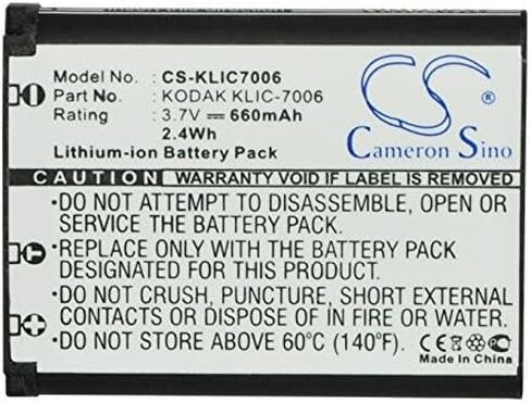 Replacement Battery for EasyShare M883, LB-012 KLIC-7006 battery 660mAh in Kuwait