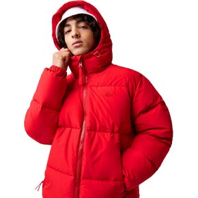 Lacoste Men's Solid Full Zip Puffer Parka Jacket in Kuwait