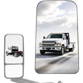 HECASA Mirror Glass Compatible with 2003-2009 Chevy Chevrolet Kodiak C4500 C5500 C6500 C7500 GMC Topkick C4500 C5500 Upper Wide Load Side View Mirror Glass Replacement for 19120557-1 PC in Kuwait