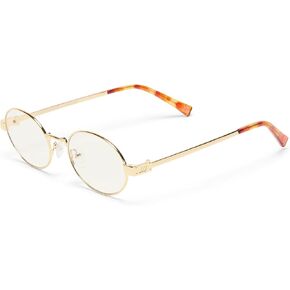 Le Specs Poseidon Deux Sunglasses - Gold Khaki, Round, Unisex, Contemporary 90s Style in Saudi Arabia