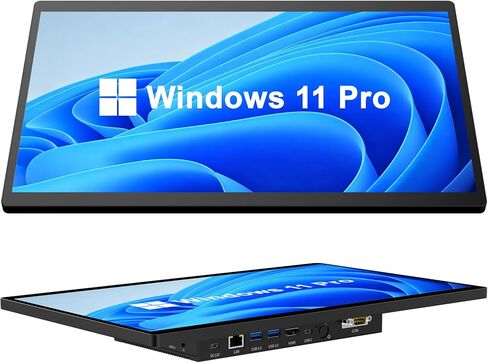 15.6 بوصة الكمبيوتر المدمج الصناعي ، 10 نقاط الشاشة التي تعمل باللمس 11 كمبيوتر مع Celeron J4125 8GB RAM/128GB ROM ، مزدوج HDMI 2.0 WIFI 5 Bluetooth 5 in Kuwait