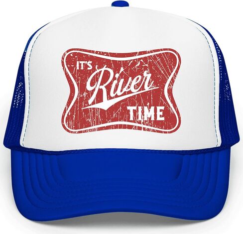 It's River Time Trendy Summer Trucker Hat Classic 5 Panel Mesh Snap Back Trucker Hat in Saudi Arabia