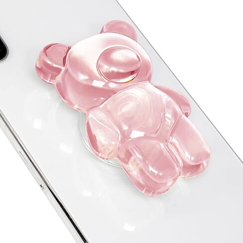GRIPONG Fun 3D Gummy Bear Phone Grip - Expandable Collapsible Stand for Smartphones & Tablets - Bear Design, Secure Grip, Easy Attachment, and Removable (Clear) in Kuwait