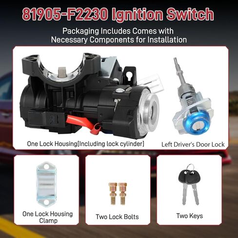تم ترقيته 81905-F2230 مجموعة الإسكان أسطوانة قفل الإشعال لـ Hyundai Elantra 2017-2020 ، مع مفتاحين ، يحل محل 81905 F2230 81905F2230 ، مجموعة مفاتيح الإشعال عالية التغذية مع تصميم مضاد للسرقة in Kuwait