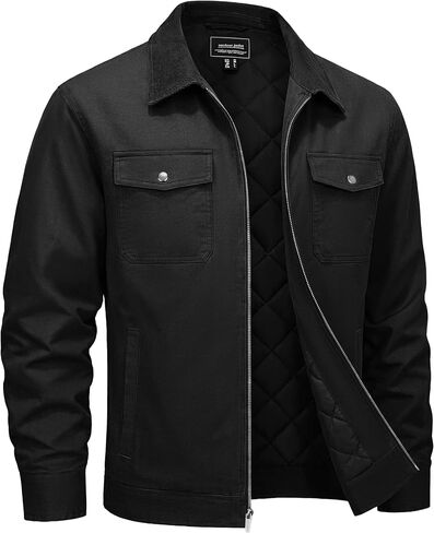 Cotrasen Men Winter Ceanted Cutton Cotton Jacket Corduroy Cordery Jackets مع جيوب متعددة in Kuwait