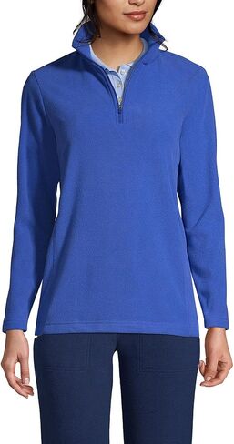 Lands 'End Women's Thermacheck 100 Fleece Quarter Zip Coat Top Top in Kuwait