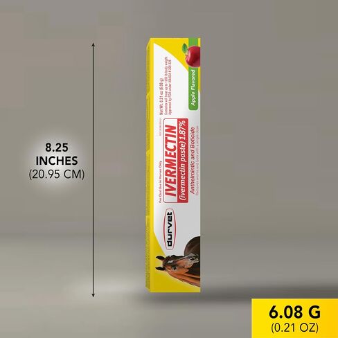 Ivermectin Paste Dewormer - 6.08g dose @ 1.87%-Apple flavored in Kuwait