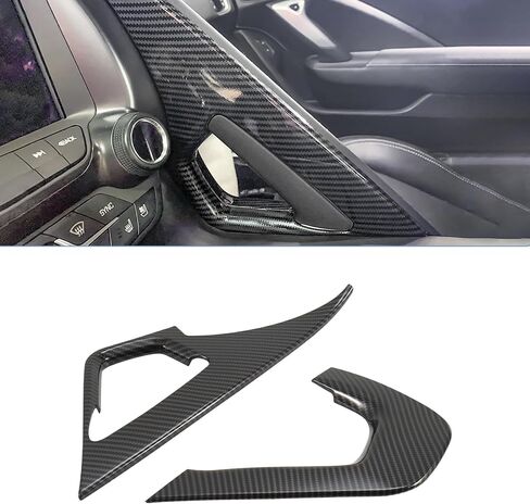 Center Console Side Armrest Trim Protective Cover Compatible with Mercedes Benz GLE W167 Coupe C167 GLS X167 450 580 350e 400d amg 63 53 2020-2025 ABS Carbon Fiber Pattern 2 Pcs in Saudi Arabia