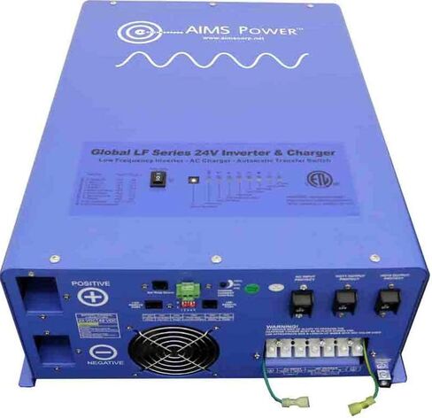 Aims Power 4000 W/12000 W Pure GENTERTERCHRATERN 24VDC إلى 120VAC الإخراج 50/60Hz مدرج في UL 458/1012/1741 CSA in Kuwait