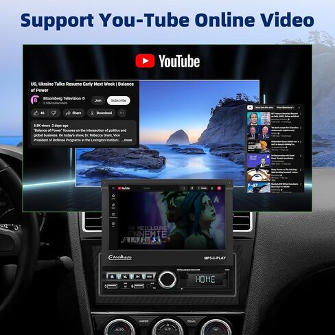 Single Din Touchscreen Car Stereo with Apple Carplay Android Auto Bluetooth 7 Inch HD Car Radio with Backup Camera Support Mirror Link/FM/AUX/USB/EQ/SWC/Fast Charging Remote Control Mic in Kuwait