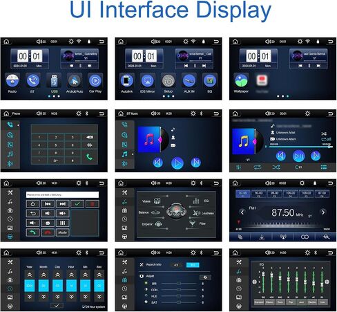 Single Din Touchscreen Car Stereo with Apple Carplay Android Auto Bluetooth 7 Inch HD Car Radio with Backup Camera Support Mirror Link/FM/AUX/USB/EQ/SWC/Fast Charging Remote Control Mic in Kuwait
