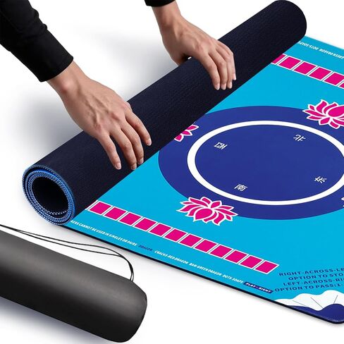 Mahjong Mat - 3.8 ملم تقليل الضوضاء سميك Mahjong Mat للجدول ، 31.5 × 31.5 بوصة لا يزداد طاولة اللوحة لألعاب بطاقات البوكر وألعاب البلاط ، دومينوز in Kuwait