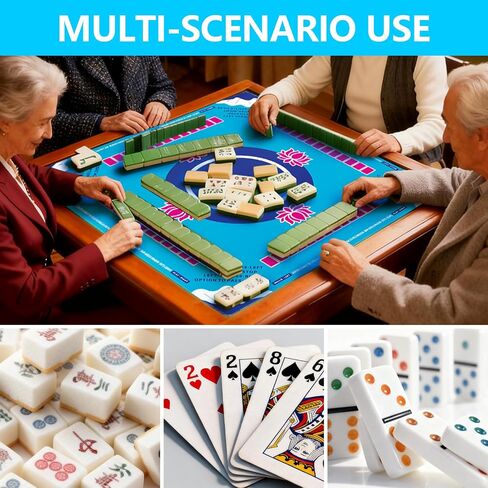 Mahjong Mat - 3.8 ملم تقليل الضوضاء سميك Mahjong Mat للجدول ، 31.5 × 31.5 بوصة لا يزداد طاولة اللوحة لألعاب بطاقات البوكر وألعاب البلاط ، دومينوز in Kuwait