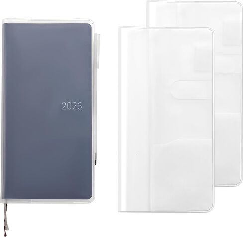Clear Cover متوافق مع Hobonichi Weeks ، 8.03 × 7.78 بوصة - واقي مخطط PVC شفاف ، وأكمام بلاستيكية متينة لأجهزة الكمبيوتر المحمولة والكتب (2PC) in Kuwait