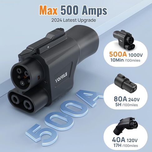 Adapter for Tesla to J1772 EV Charger, Max 60A 250V EV Charge with Press-Safety-Lock, for NACS to J1772 Charging Adapter Compatible with Tesla Wall Connector/Destination/Mobile Charger for J1772 EV in Saudi Arabia