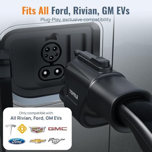 Adapter for Tesla to J1772 EV Charger, Max 60A 250V EV Charge with Press-Safety-Lock, for NACS to J1772 Charging Adapter Compatible with Tesla Wall Connector/Destination/Mobile Charger for J1772 EV in Saudi Arabia