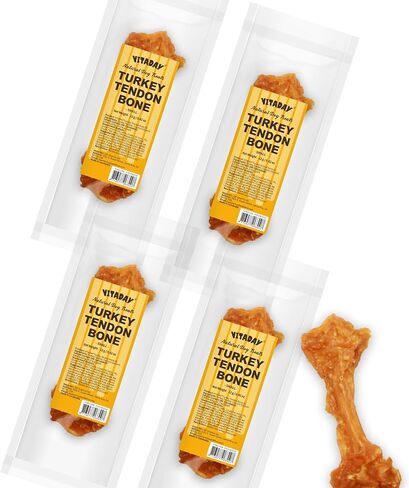 Turkey Tendon for Dogs – 100% Natural, USA-Sourced, High-Protein, Low-Fat, Long-Lasting Dog Chew, Rawhide Alternative, Hypoallergenic Puppy & Dog Treats, Strips in Kuwait
