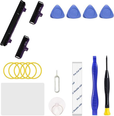 Power On Off Volume Button Key Replacement for Galaxy S10 & S10 Plus Repair Part, with Toolkit (Black) in Kuwait